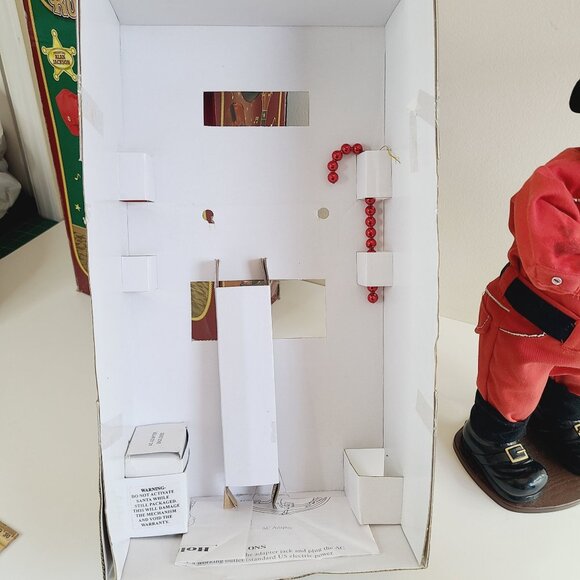 Rockin Jolly Rock Santa Animated Figure In Box Tested Works Vintage Christmas - Picture 3 of 15